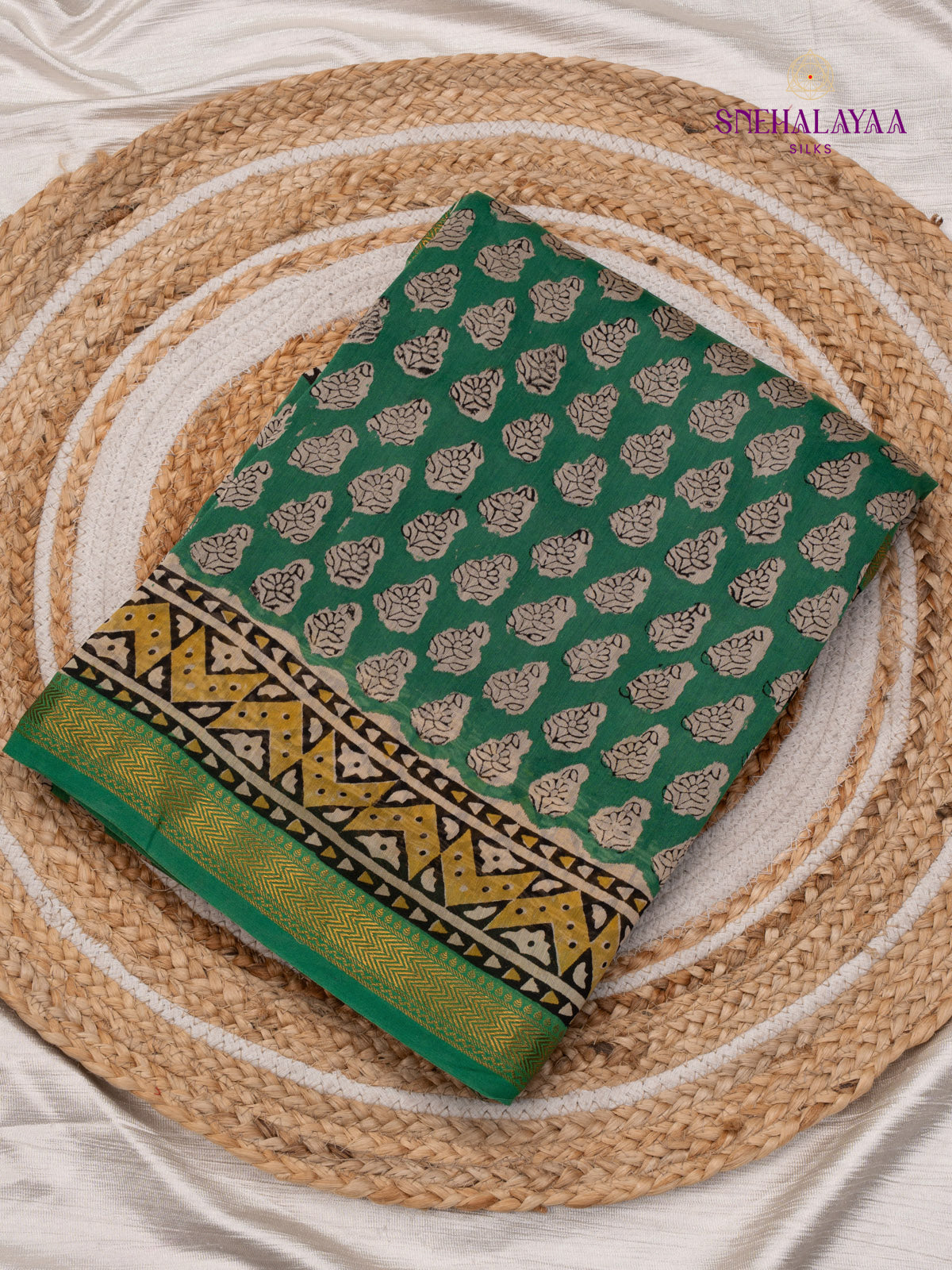 Green Chanderi Saree