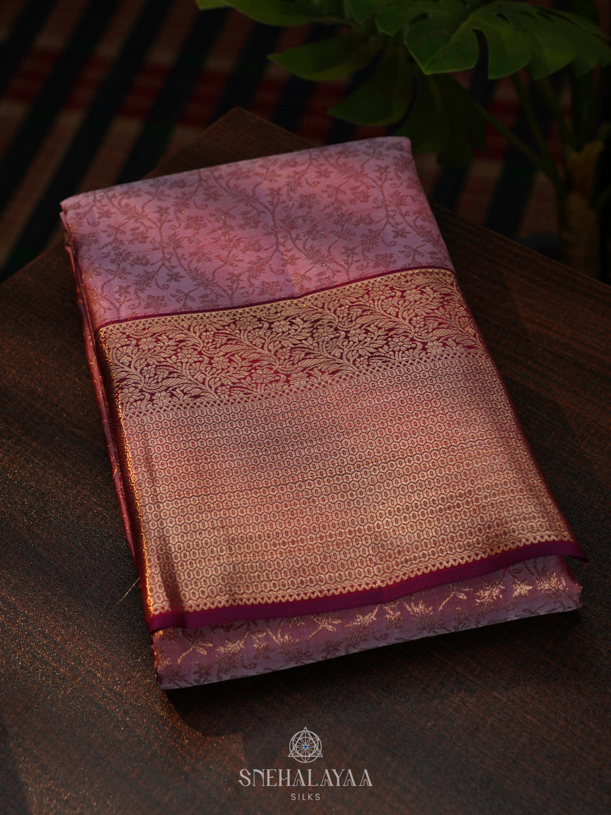 Lavender Kanjivaram Silk Saree