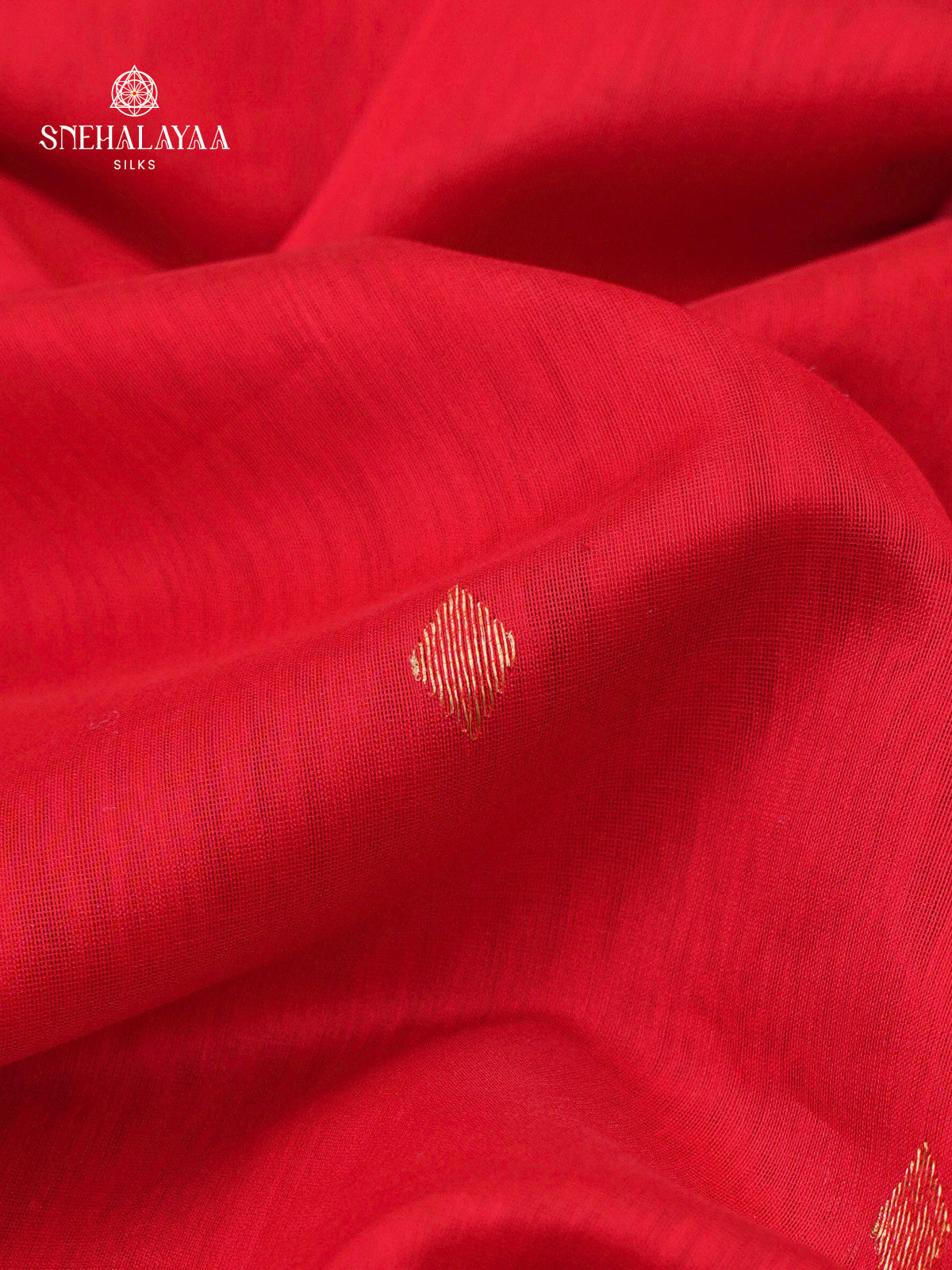 Red Maheshwari Silk Cotton Saree