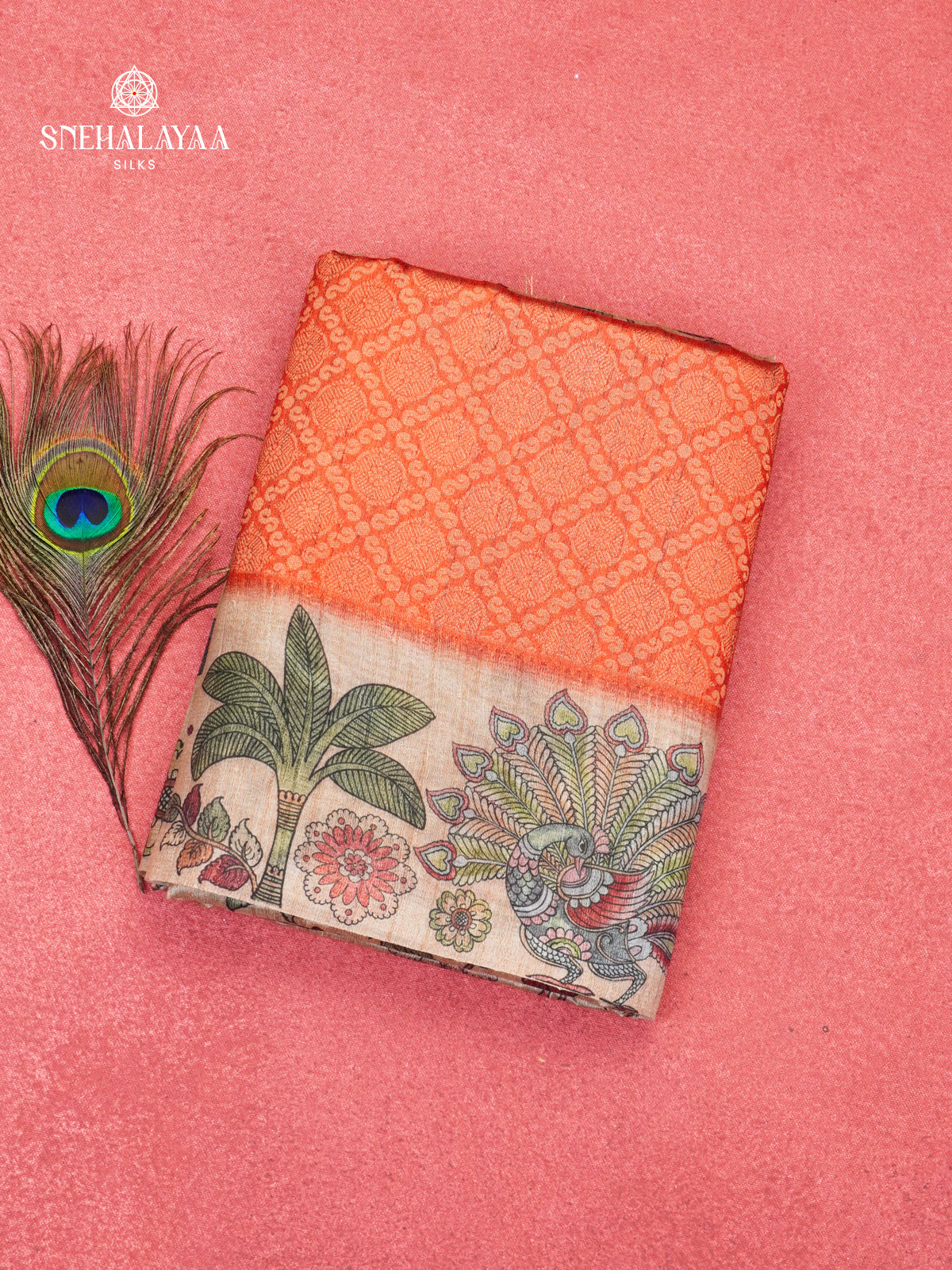 Orange Banaras Saree