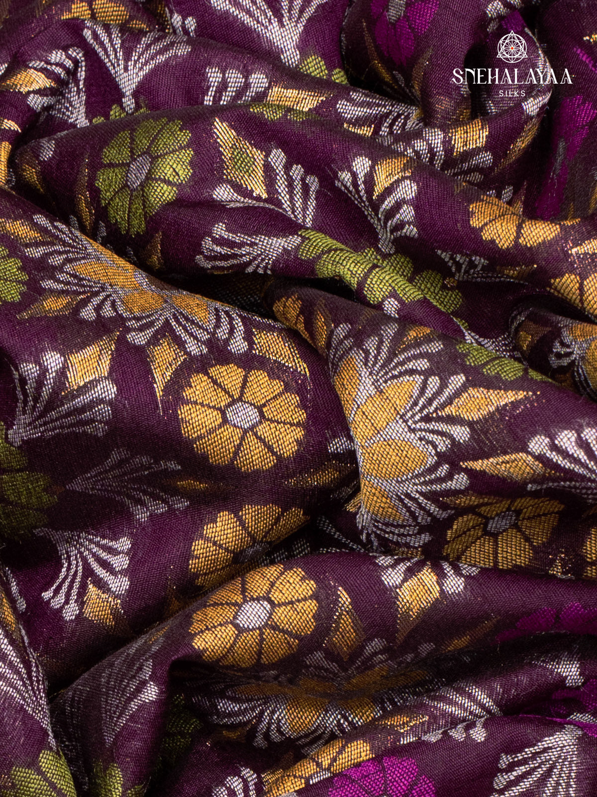 Purple Ikat Silk Saree