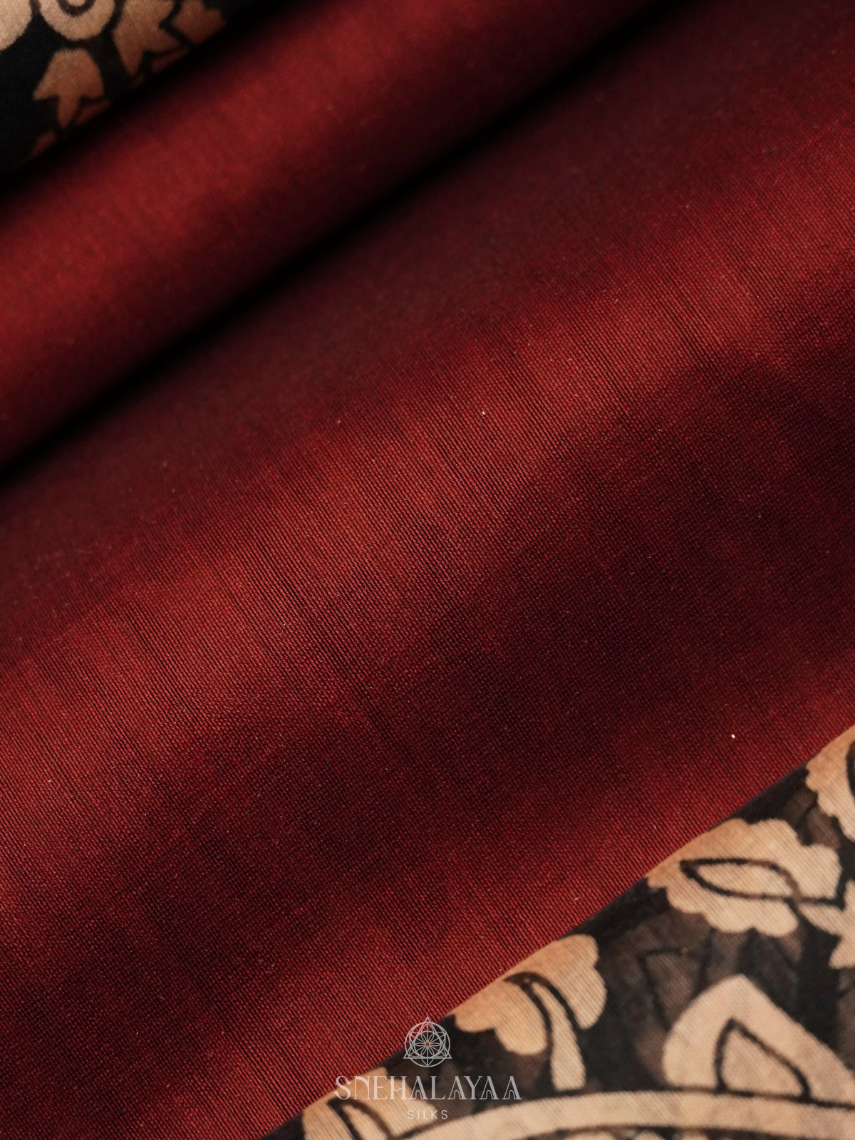 Maroon Chanderi Saree