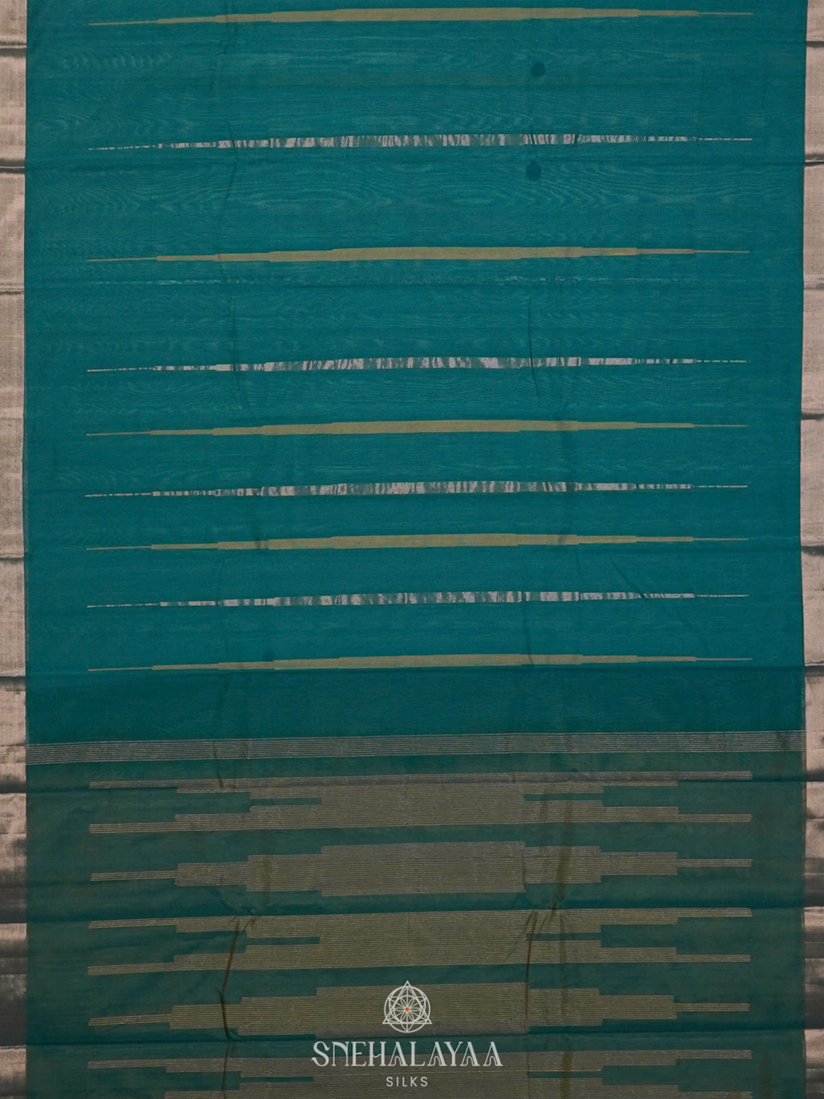 Peacock Blue Kanchi Silk Cotton Saree