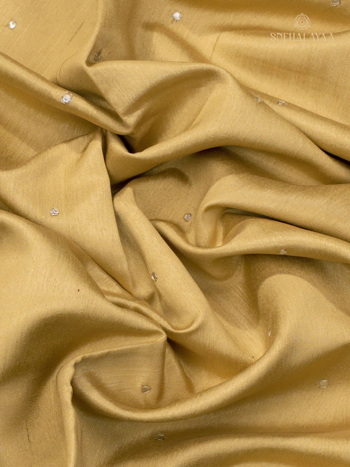 Yellow Raw Silk Embroidery Saree