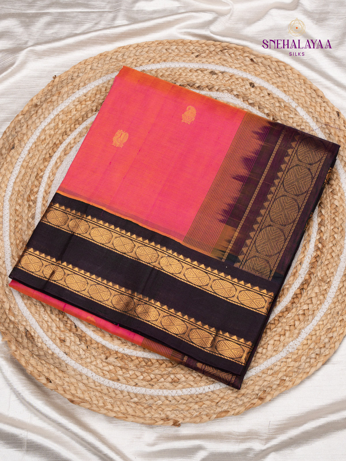 Pink Kanchi Silk Cotton Saree