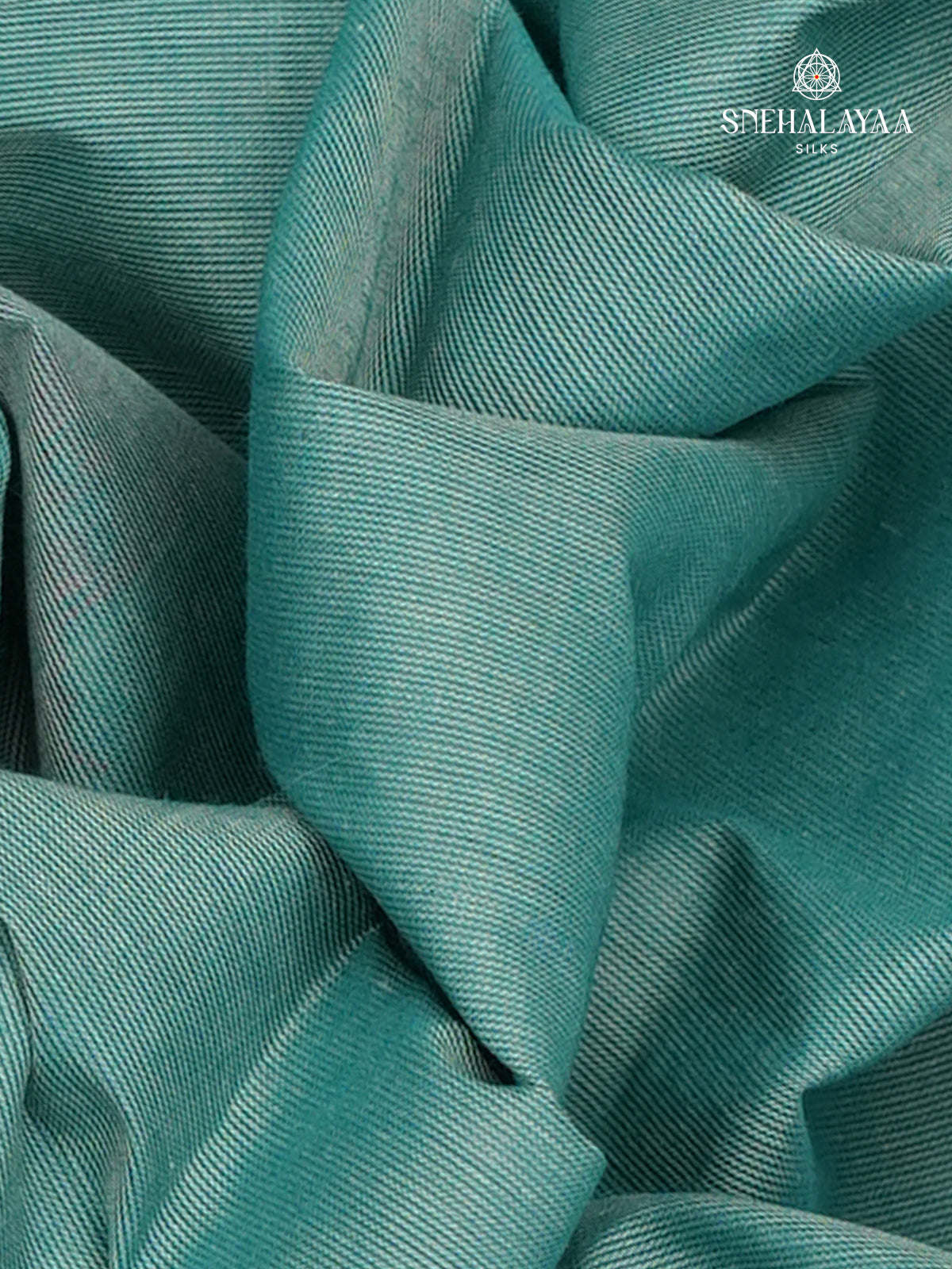 Teal Blue Handloom Cotton Saree