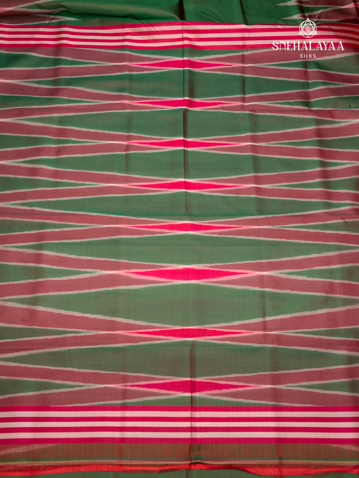 Olive Green Katan Silk Saree