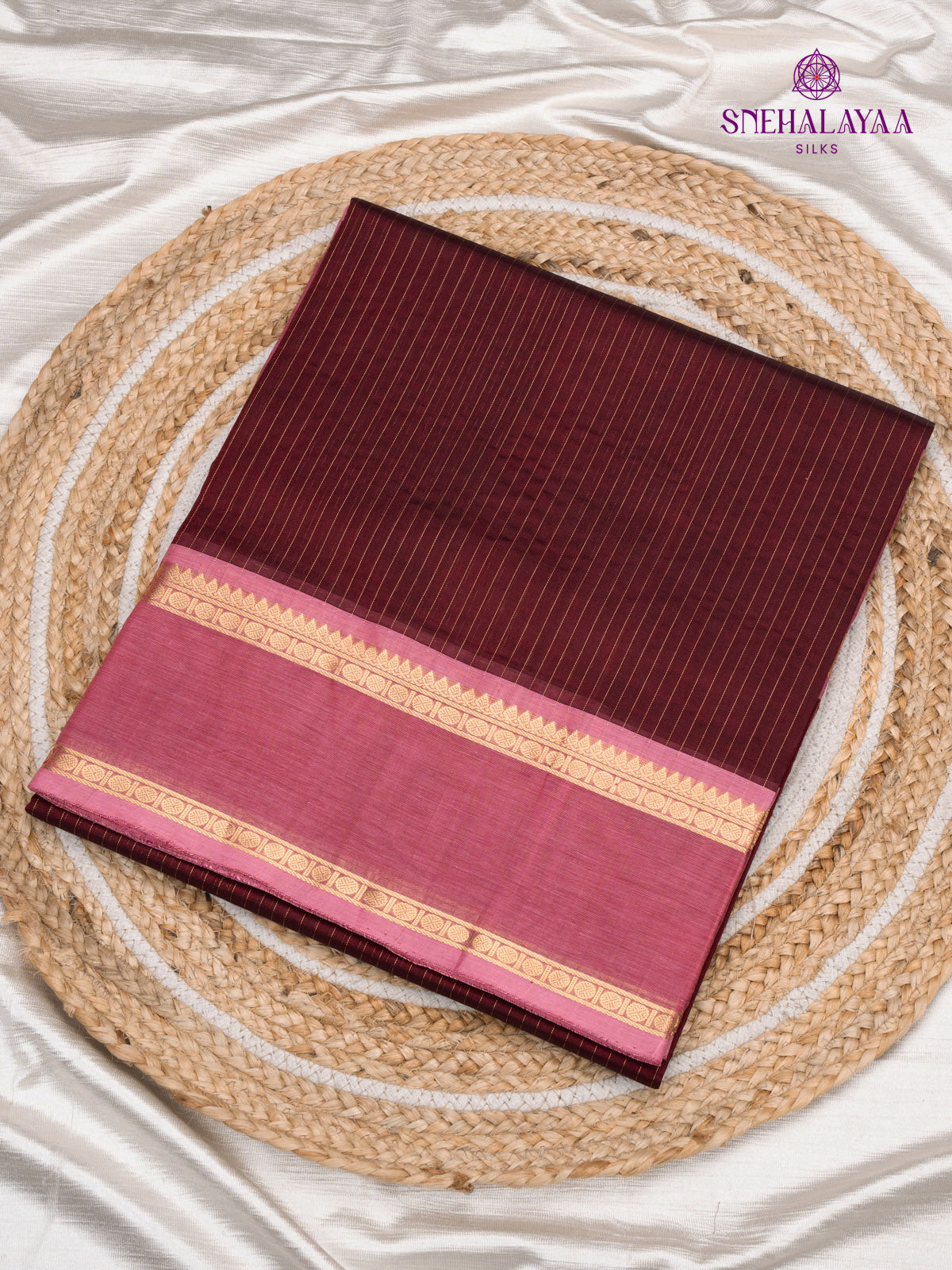 Maroon Kanchi Silk Cotton Saree
