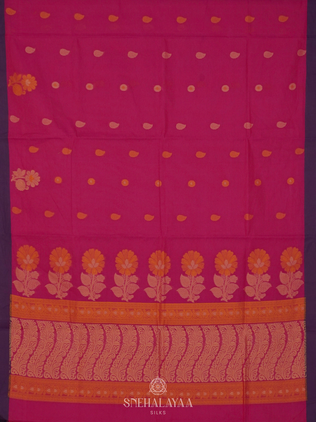 Pink Handloom Cotton Saree