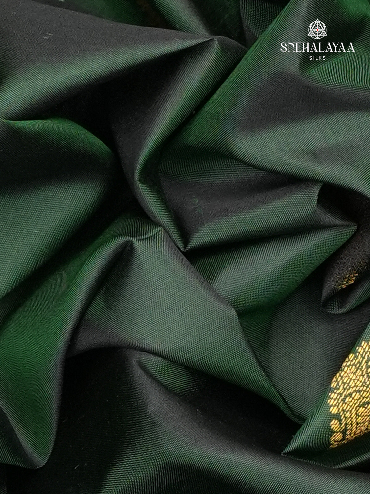 Bottle Green Kanjivaram Silk Saree