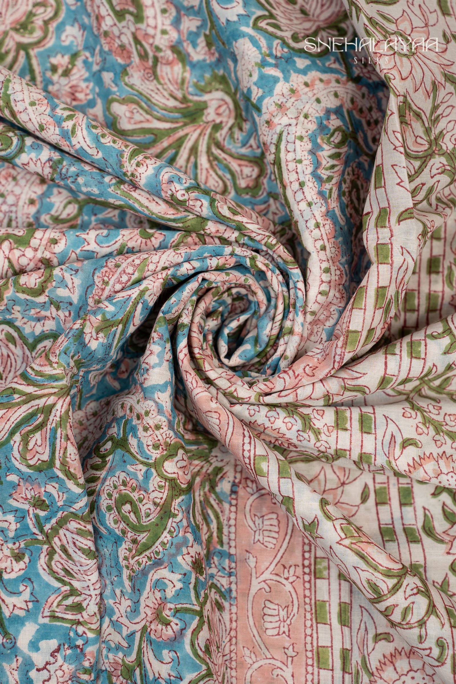 Off White Jaipur Cotton Saree