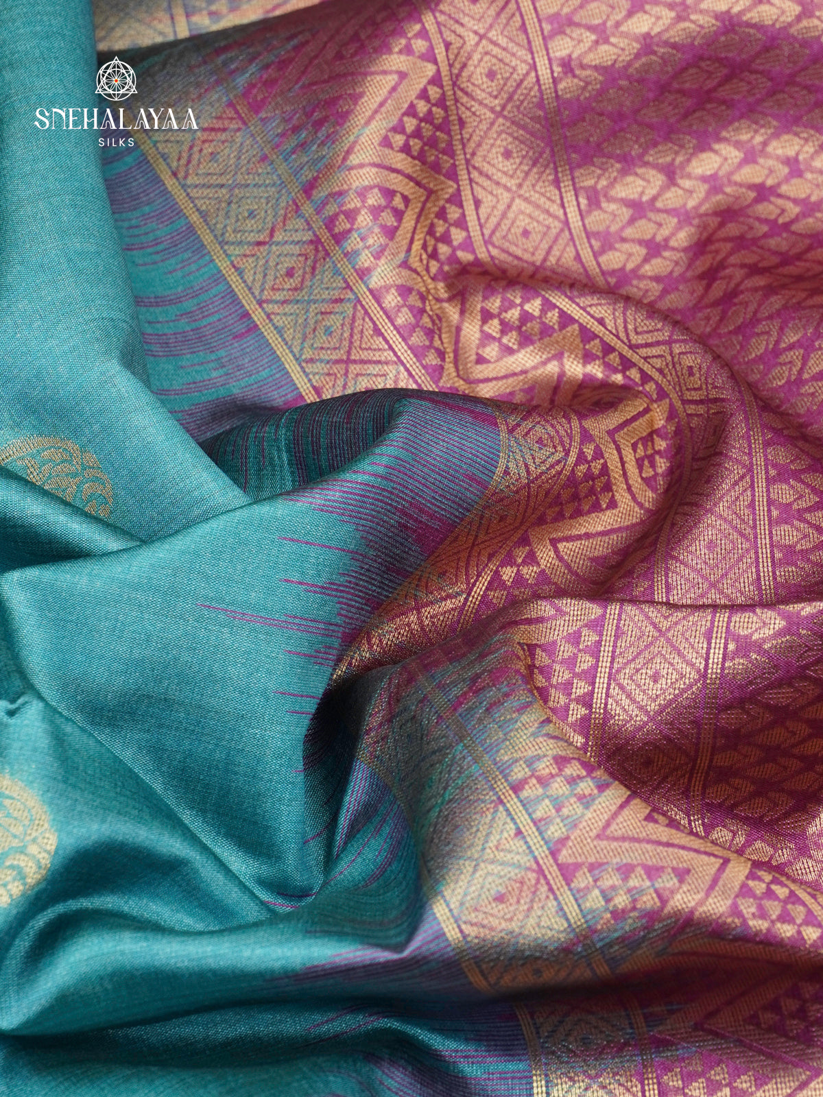 Sky Blue Jute Saree