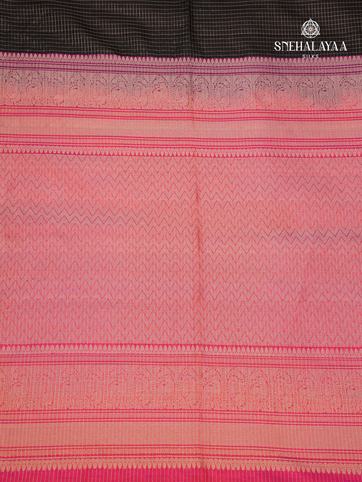 Black Kanjivaram Soft Silk Saree