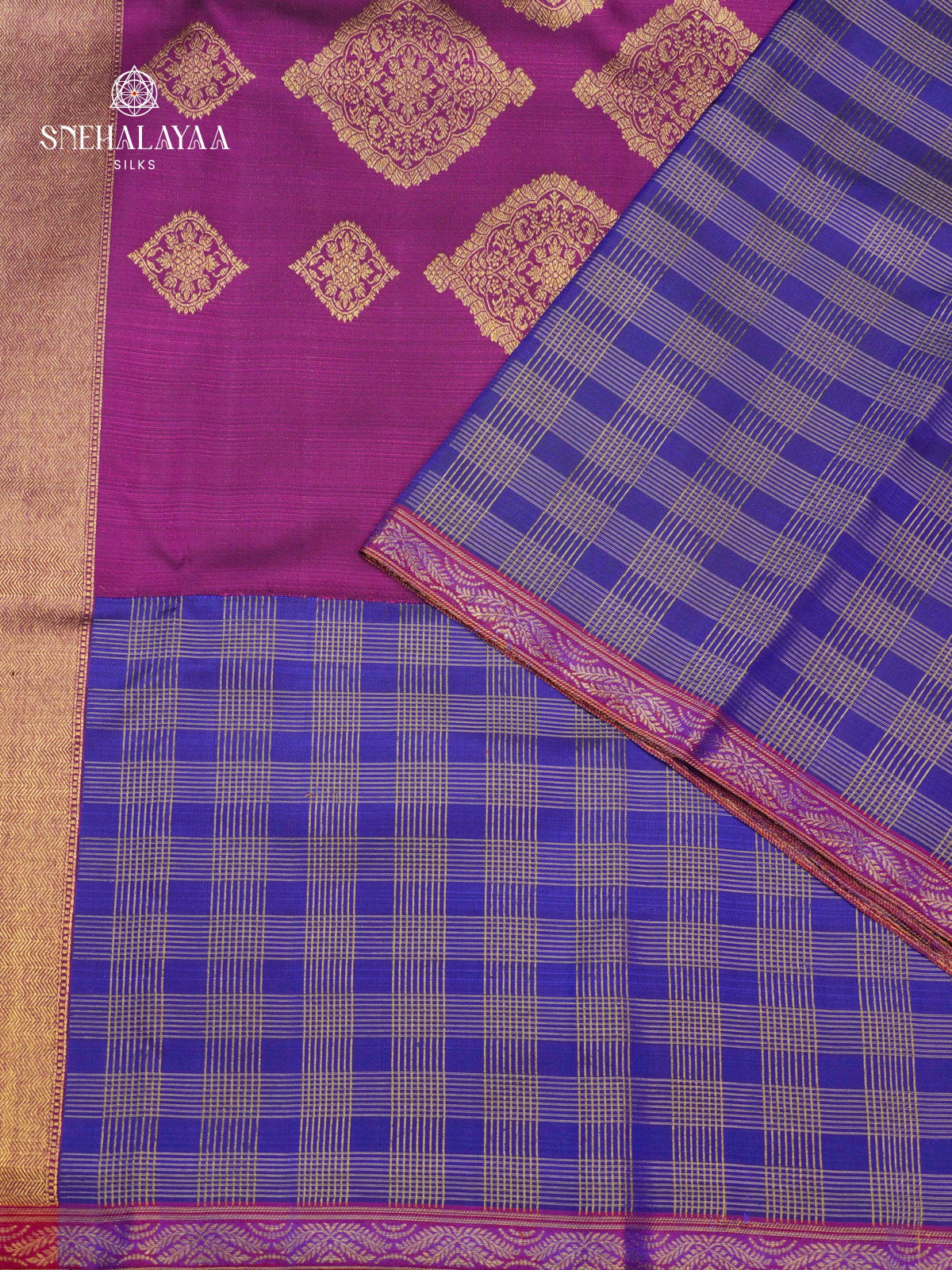 Rich Purple Kanjivaram Silk Saree