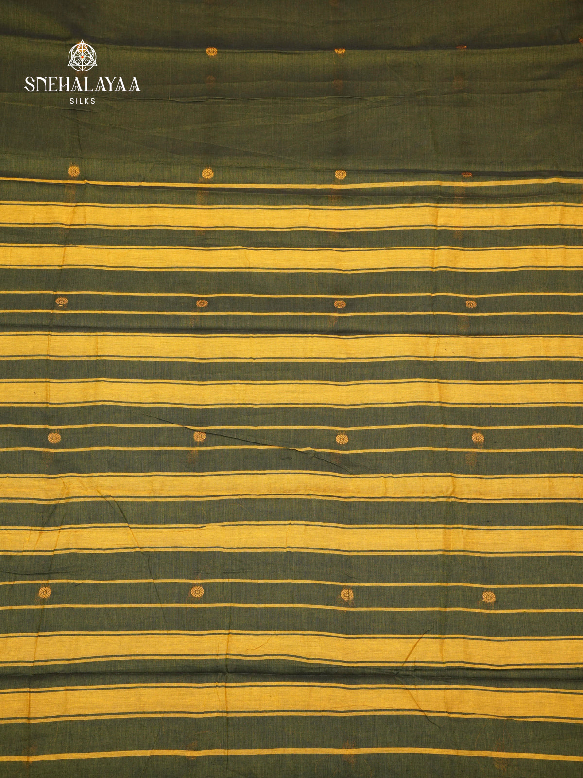 Olive Green Narayanpet Cotton Saree