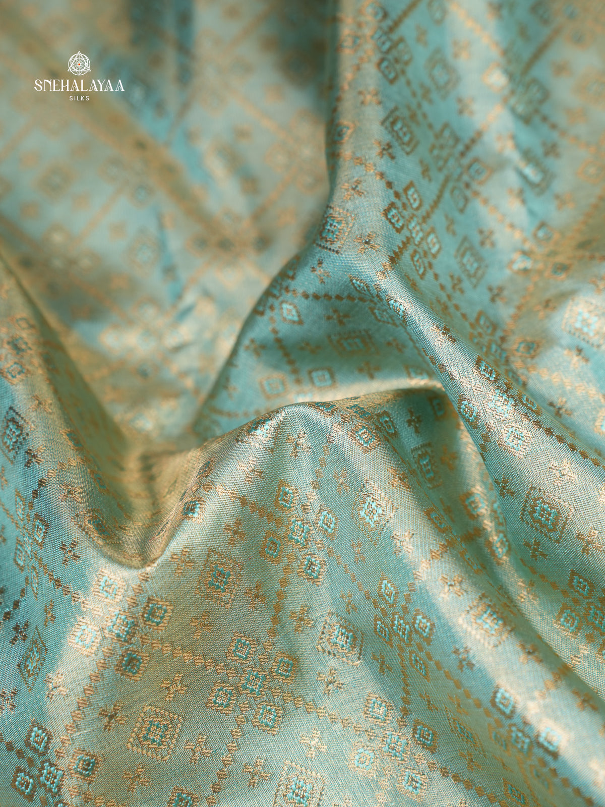 Seafoam Green Kanjivaram Silk Saree