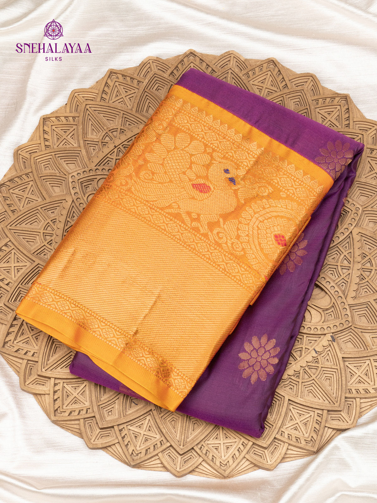 Magenta Gadwal Silk Saree