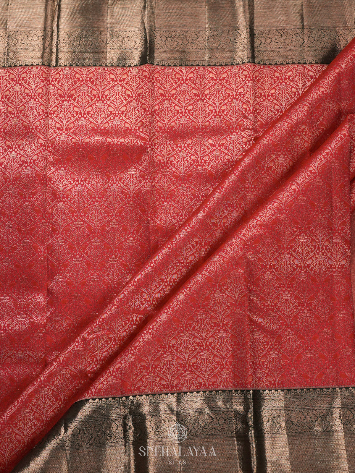 Orange Kanjivaram Silk Saree