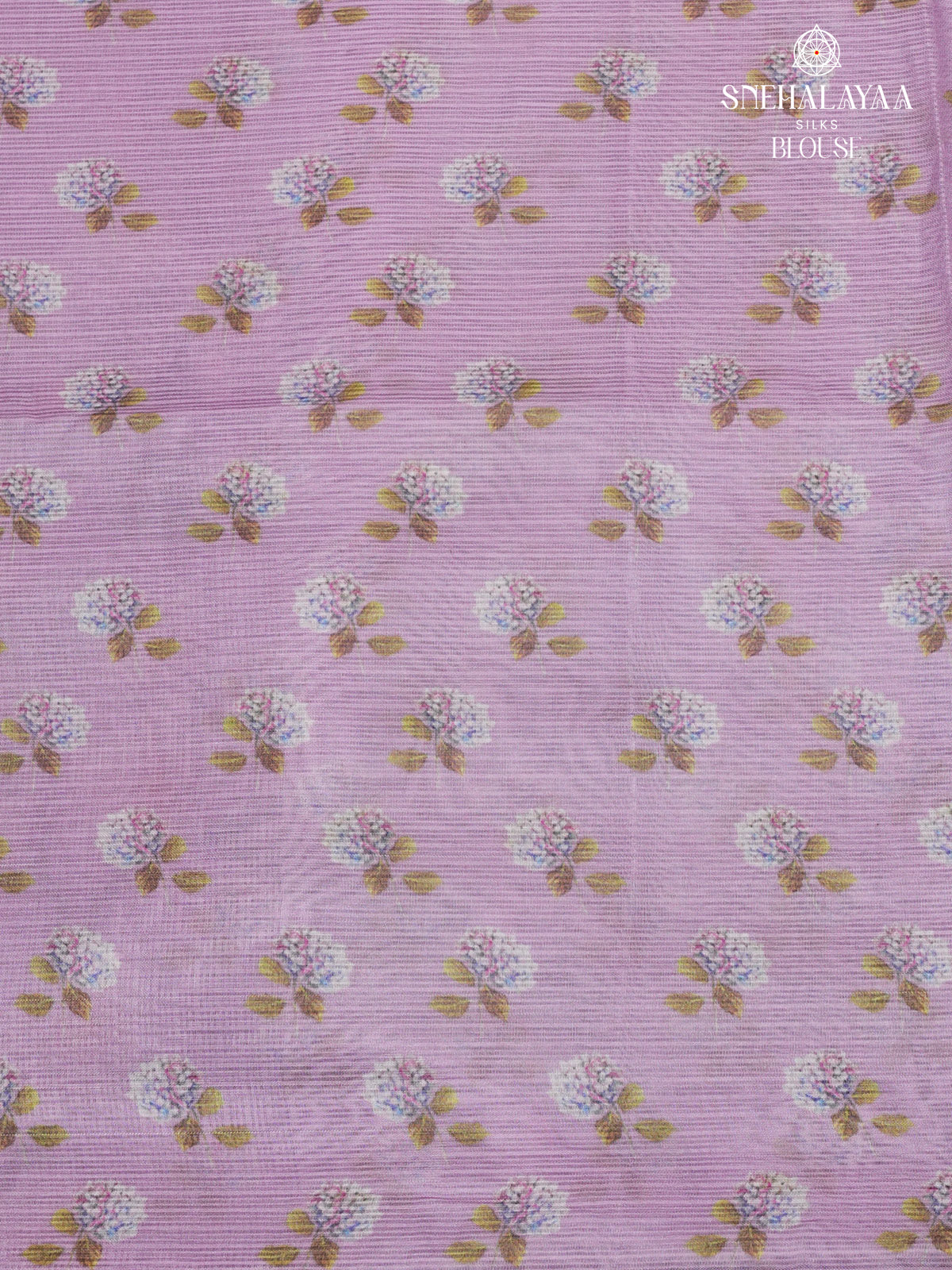 Lilac Kota Embroidery Saree