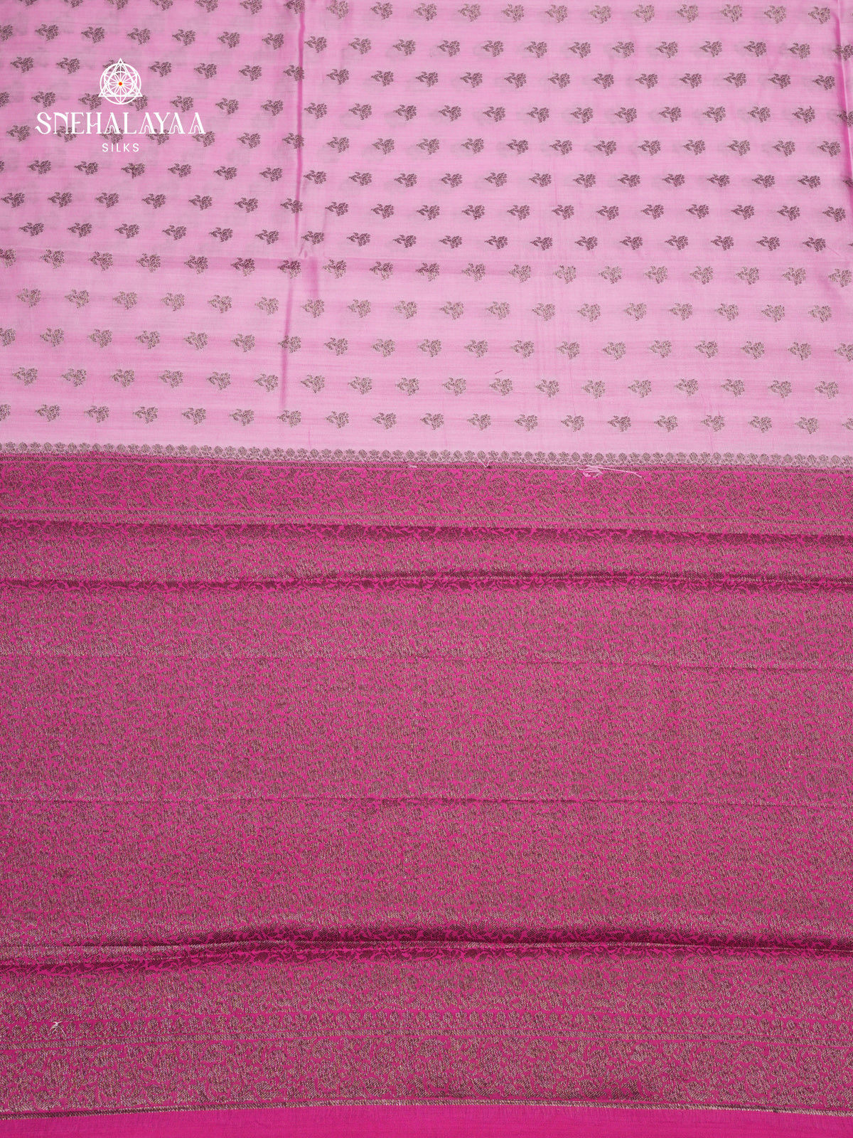 Pale Pink Banaras Chiniya Silk Saree