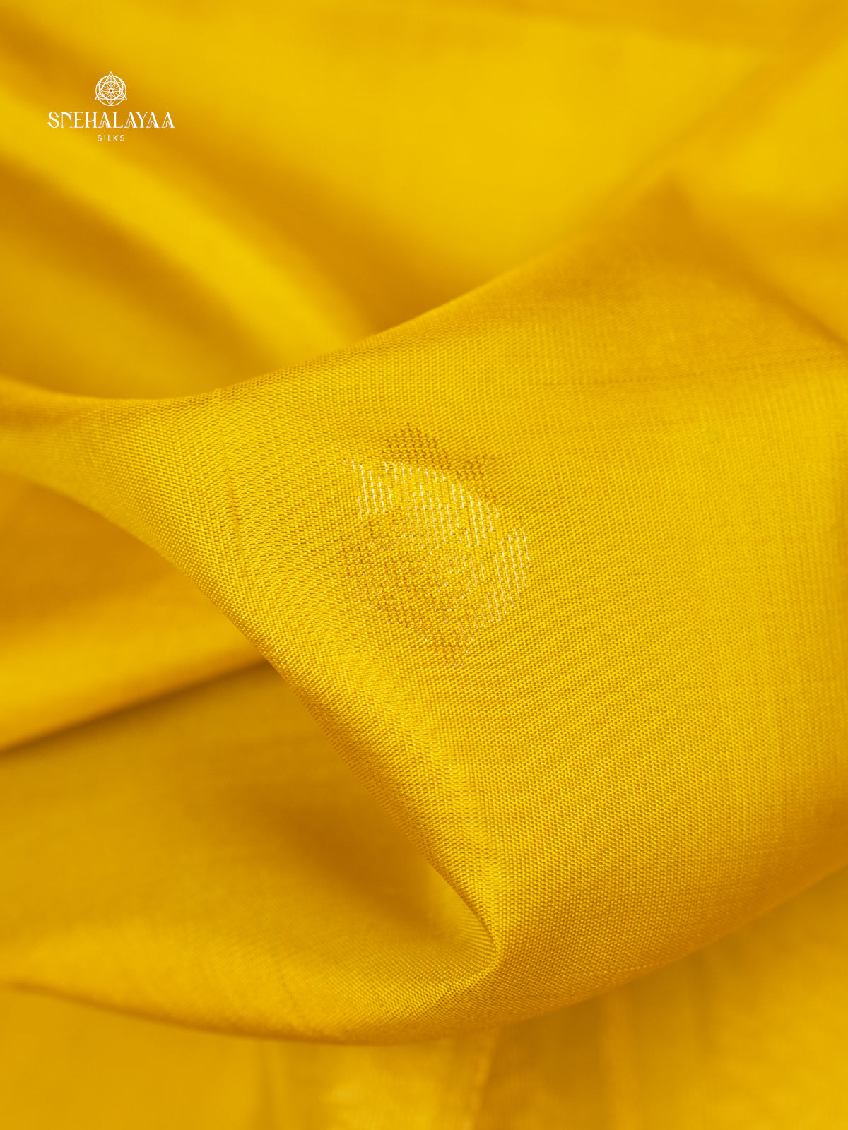 Yellow Borderless Kanjivaram Soft Silk Saree