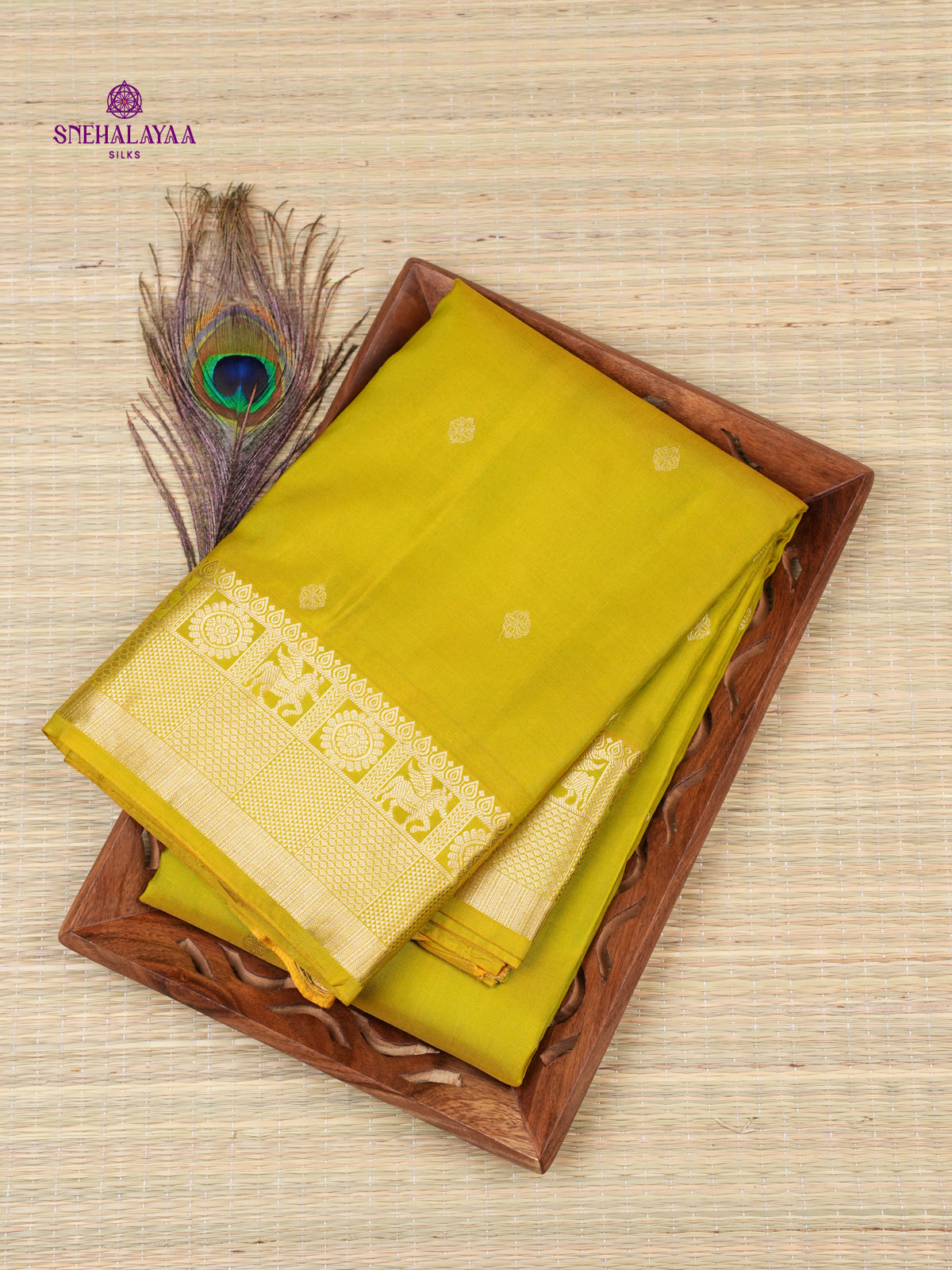 Mehandi Green Kanjivaram Silk Saree