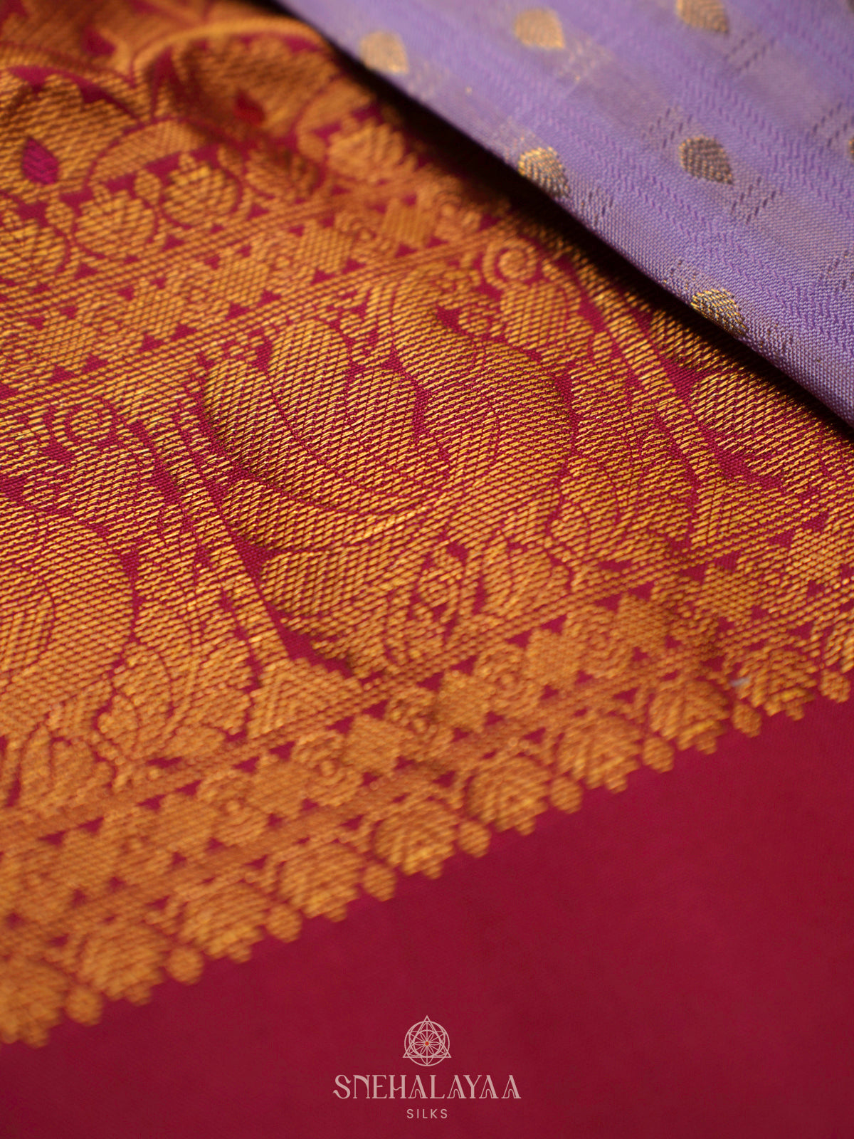 Lavender Kanjivaram Silk Saree