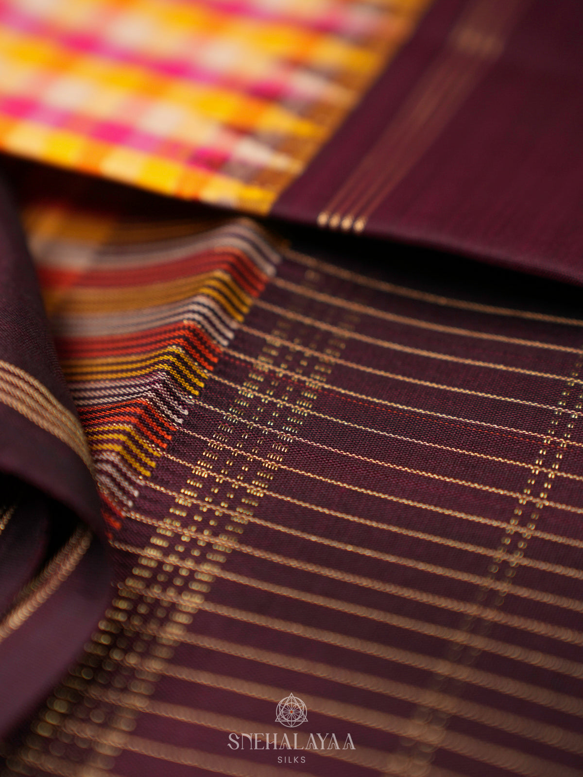 Multicolour Checks Kanjivaram Silk Saree