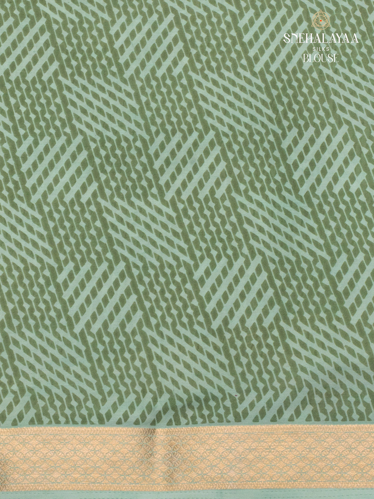 Purple Printed Mysore Silk Saree