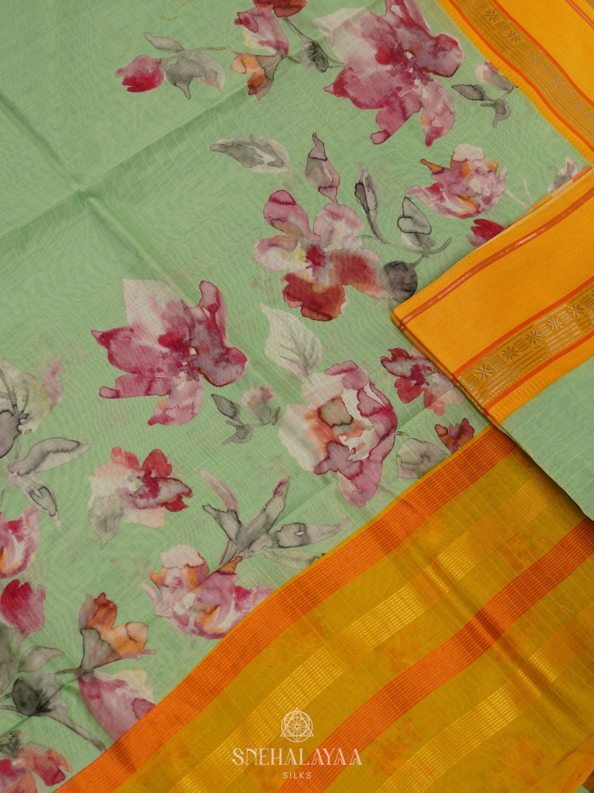 Green Chanderi Saree