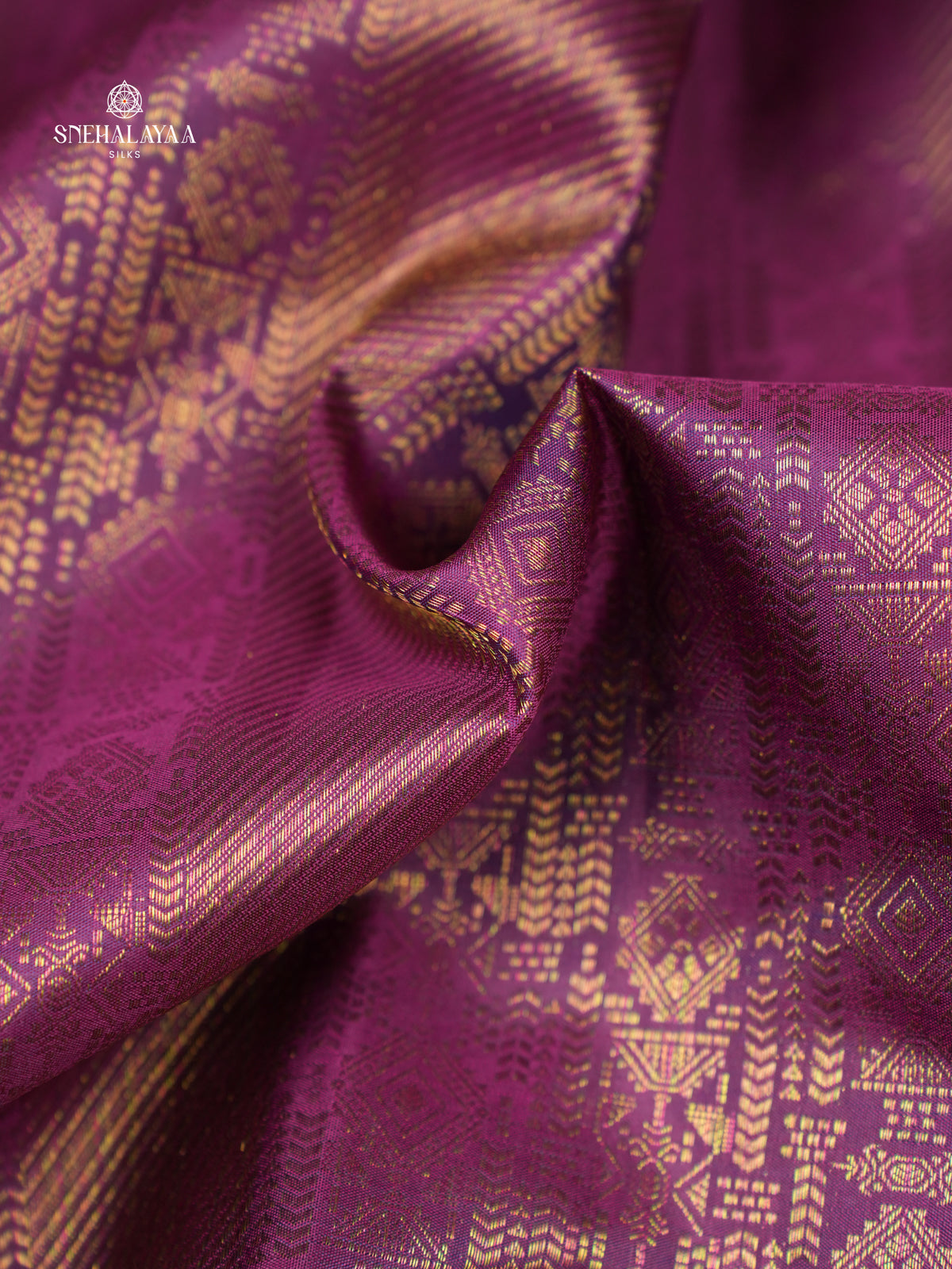 Plum Kanjivaram Silk Saree