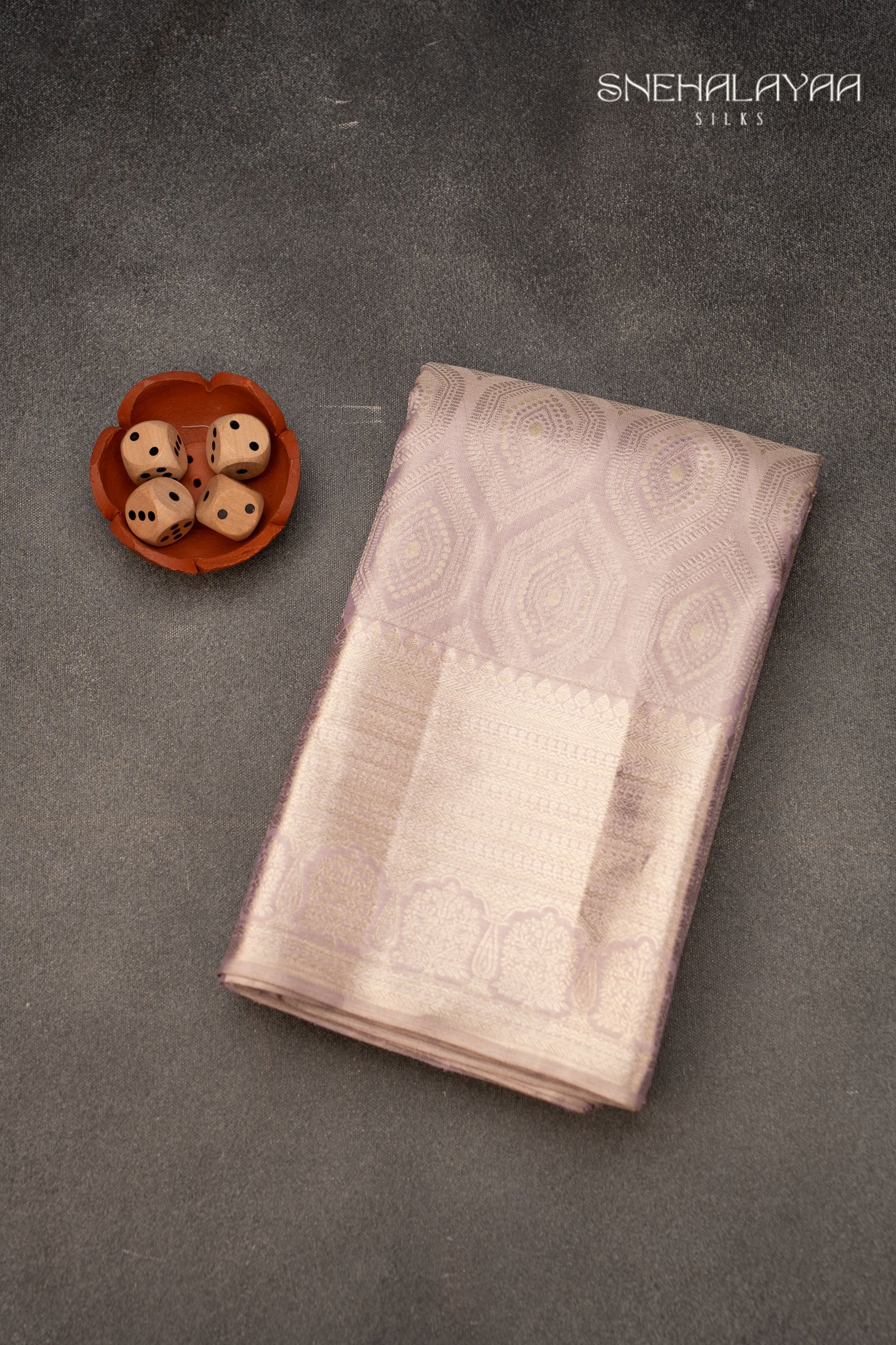 Pastel Lavender Kancheevaram Silk Saree