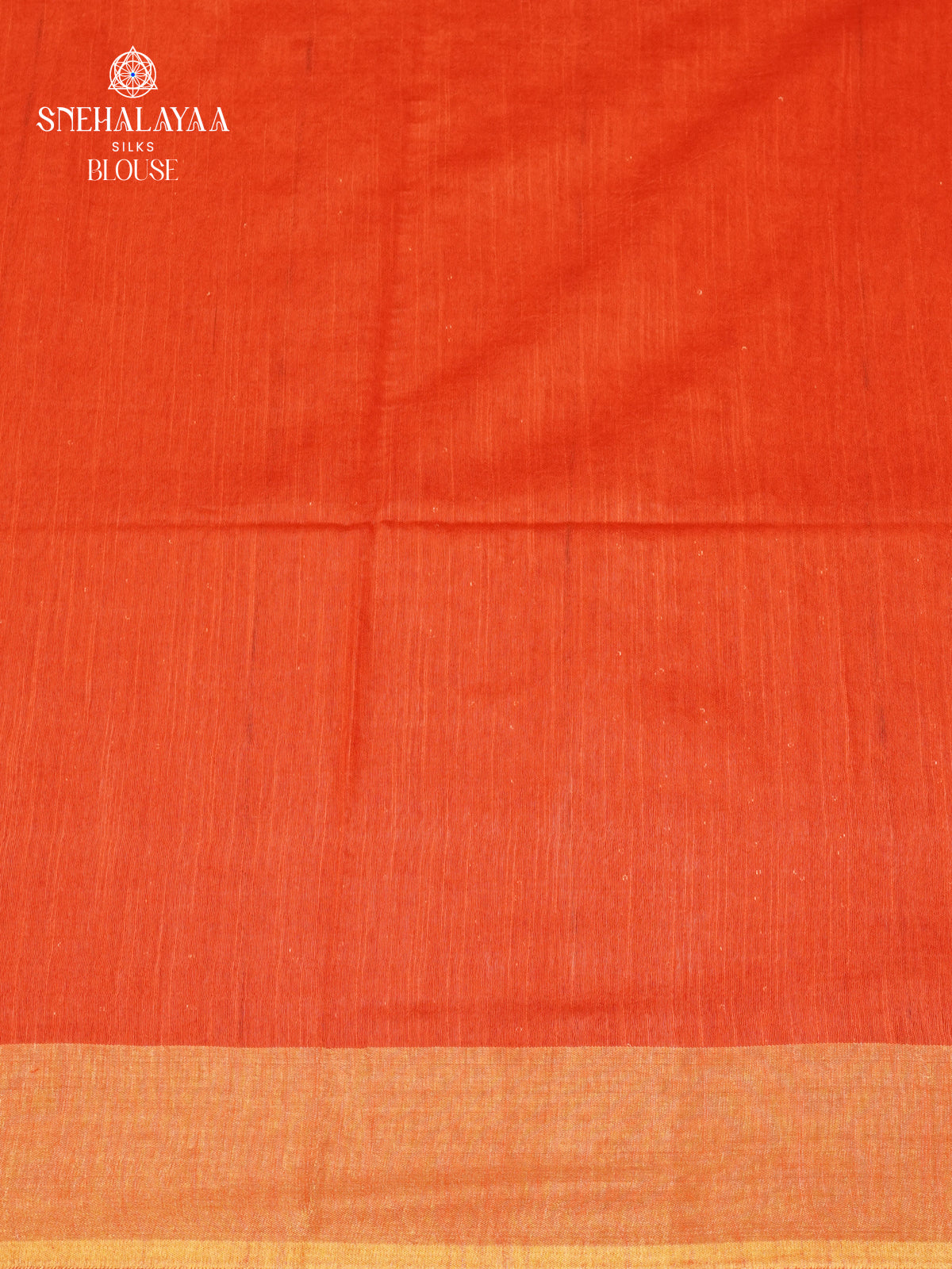 Orange Bamboo Silk Saree