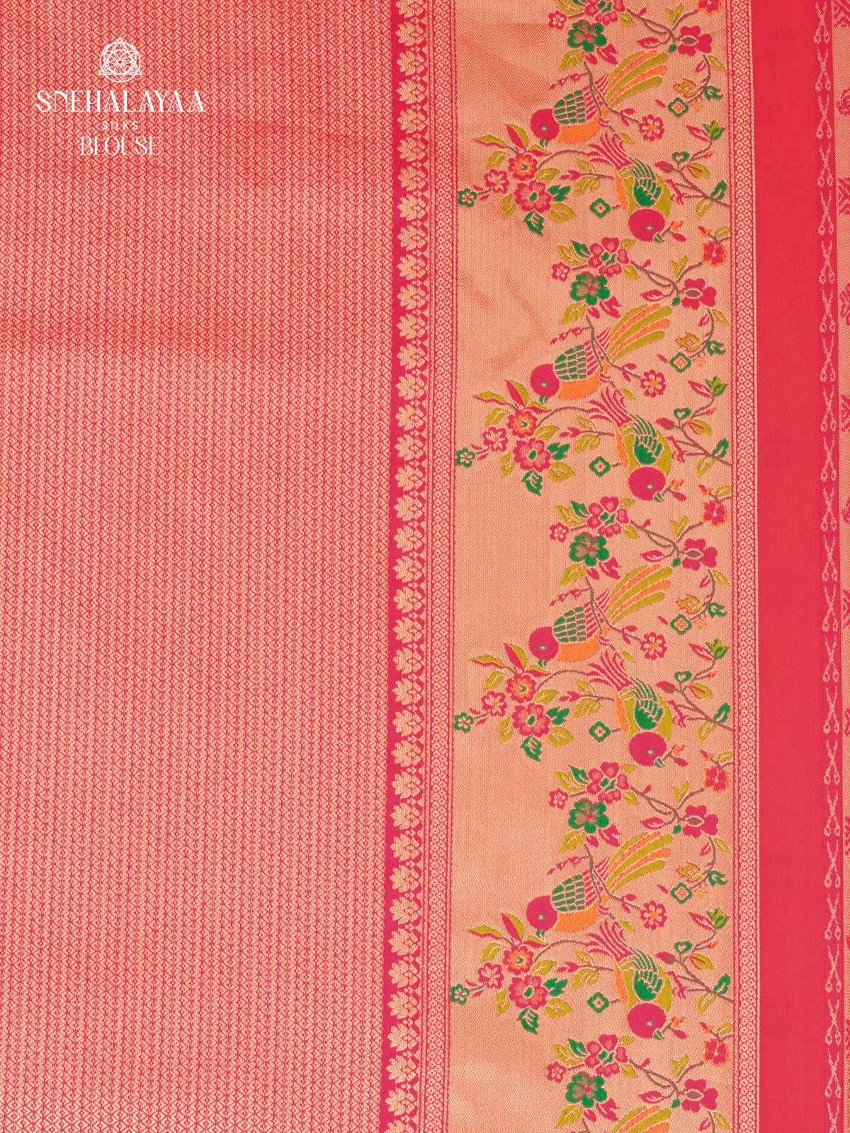 Orange Tissue Paithani Saree