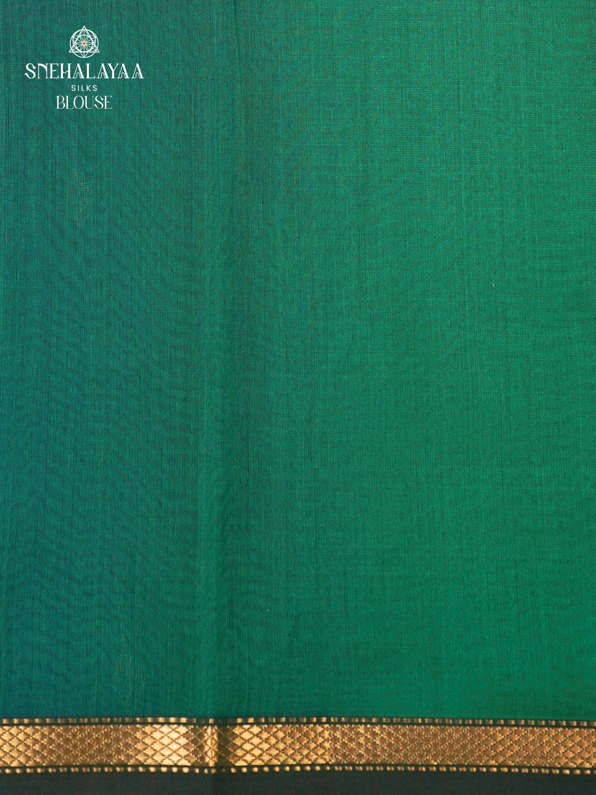 Emerald Green Maheshwari Silk Cotton Saree