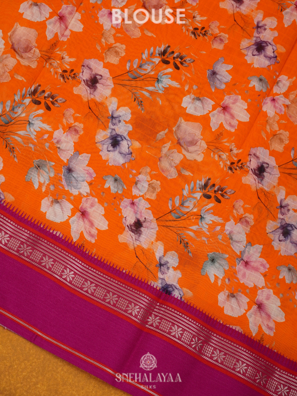 Orange Chanderi Saree