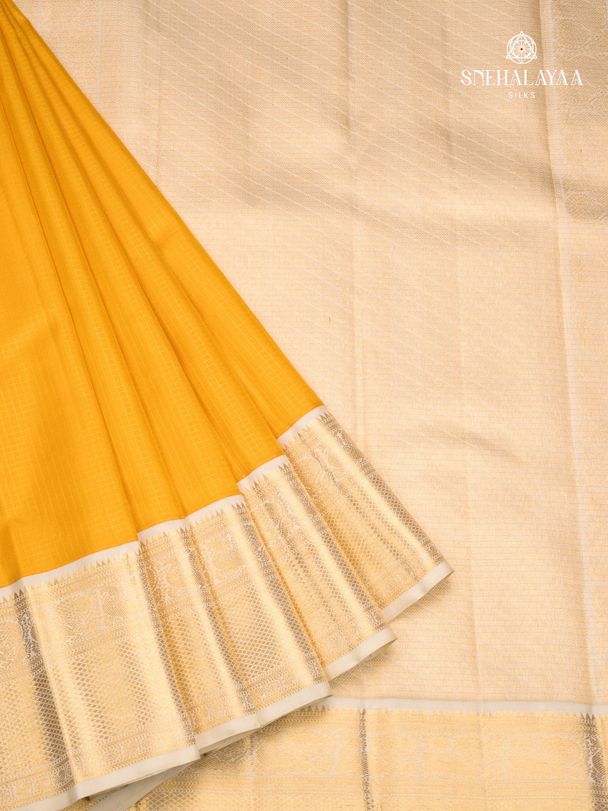Yellow Kanjivaram Silk Saree
