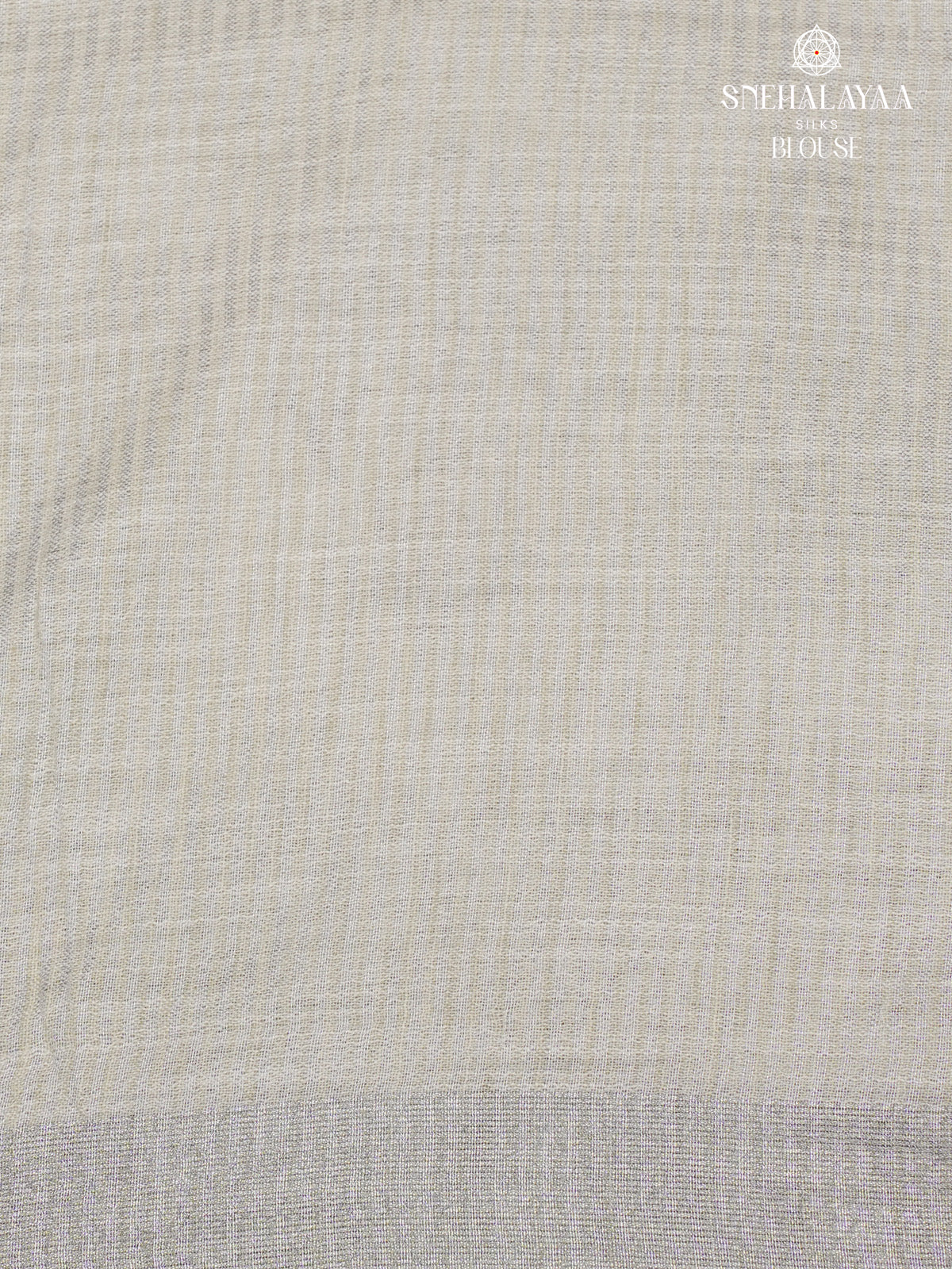 Grey Linen Tissue Embroidery Saree