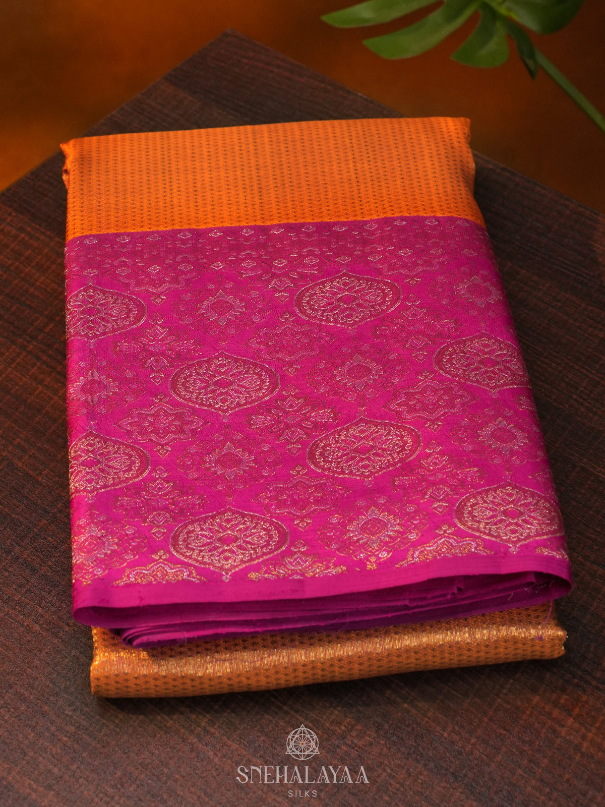Orange Kanjivaram Silk Saree